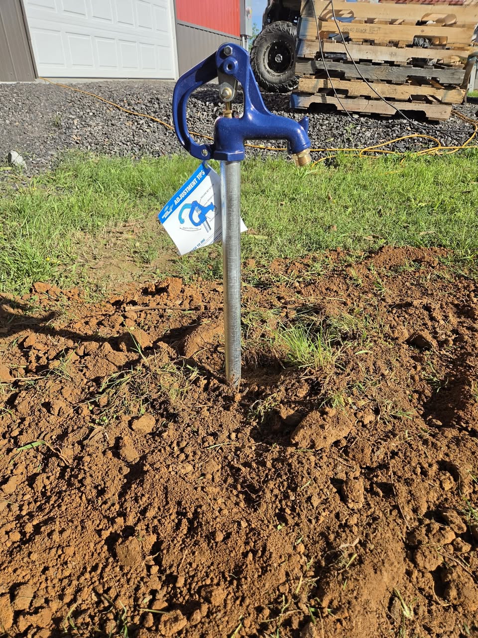 Utility trench through wooded property